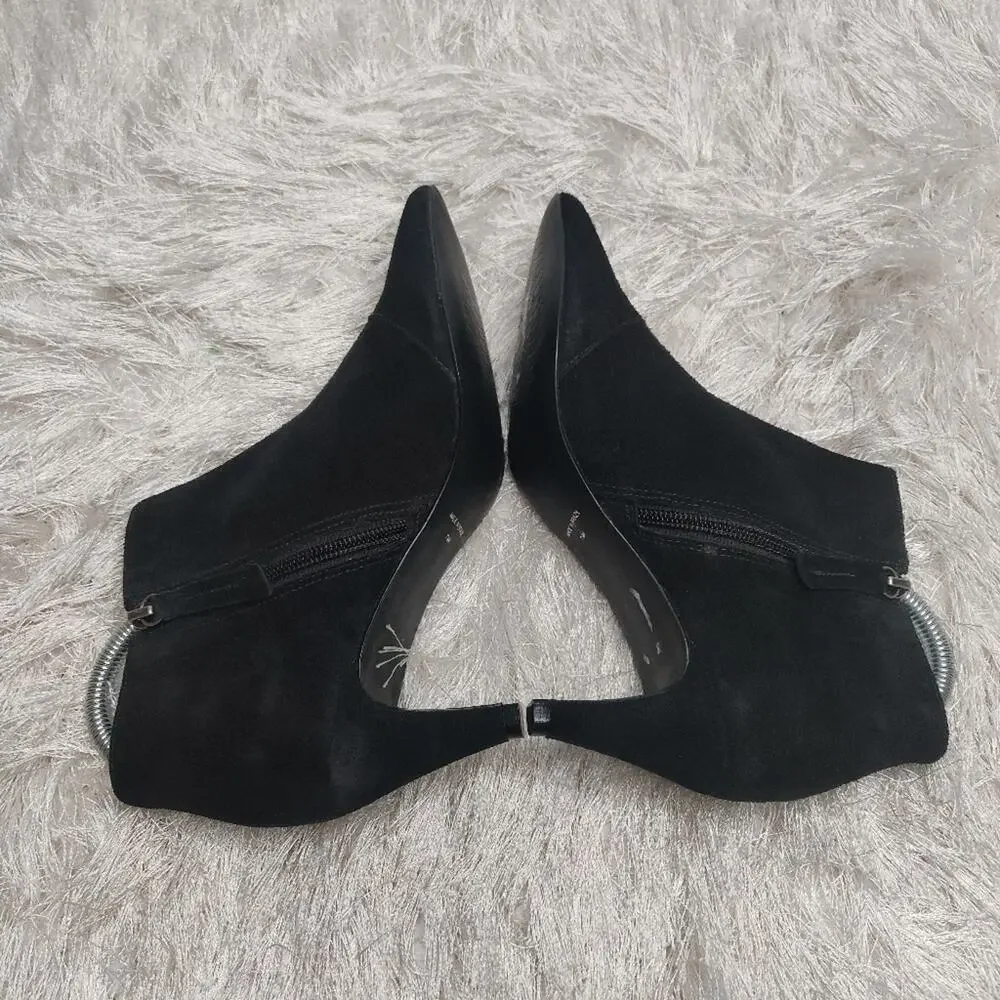 Black Suede heeled Booties sz 7.5 by Matisse anthropologie
